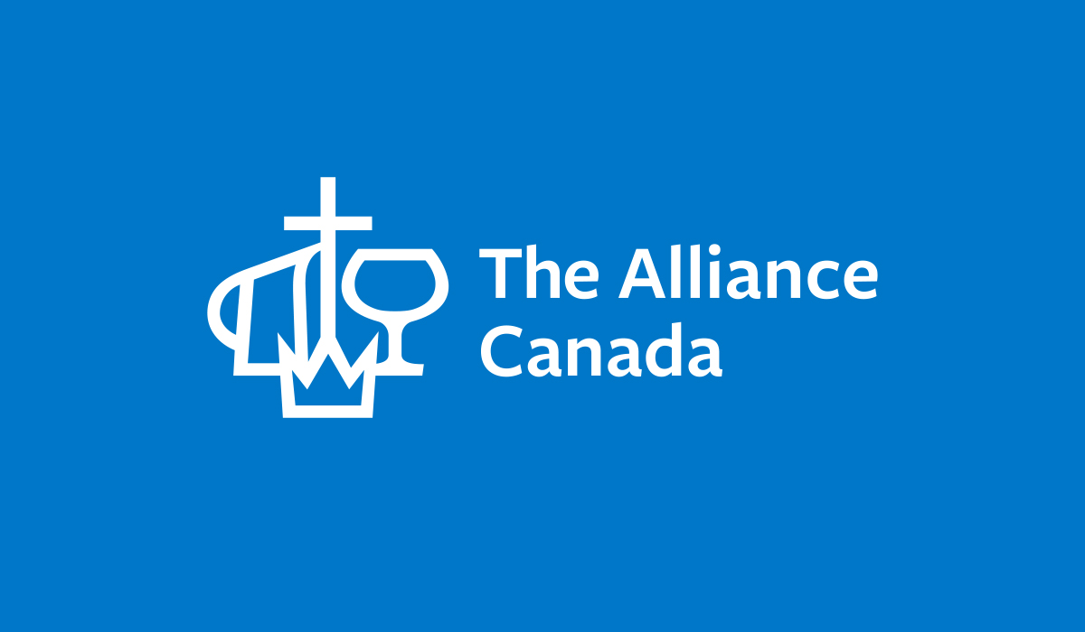 The Alliance Canada logo in white on a blue background