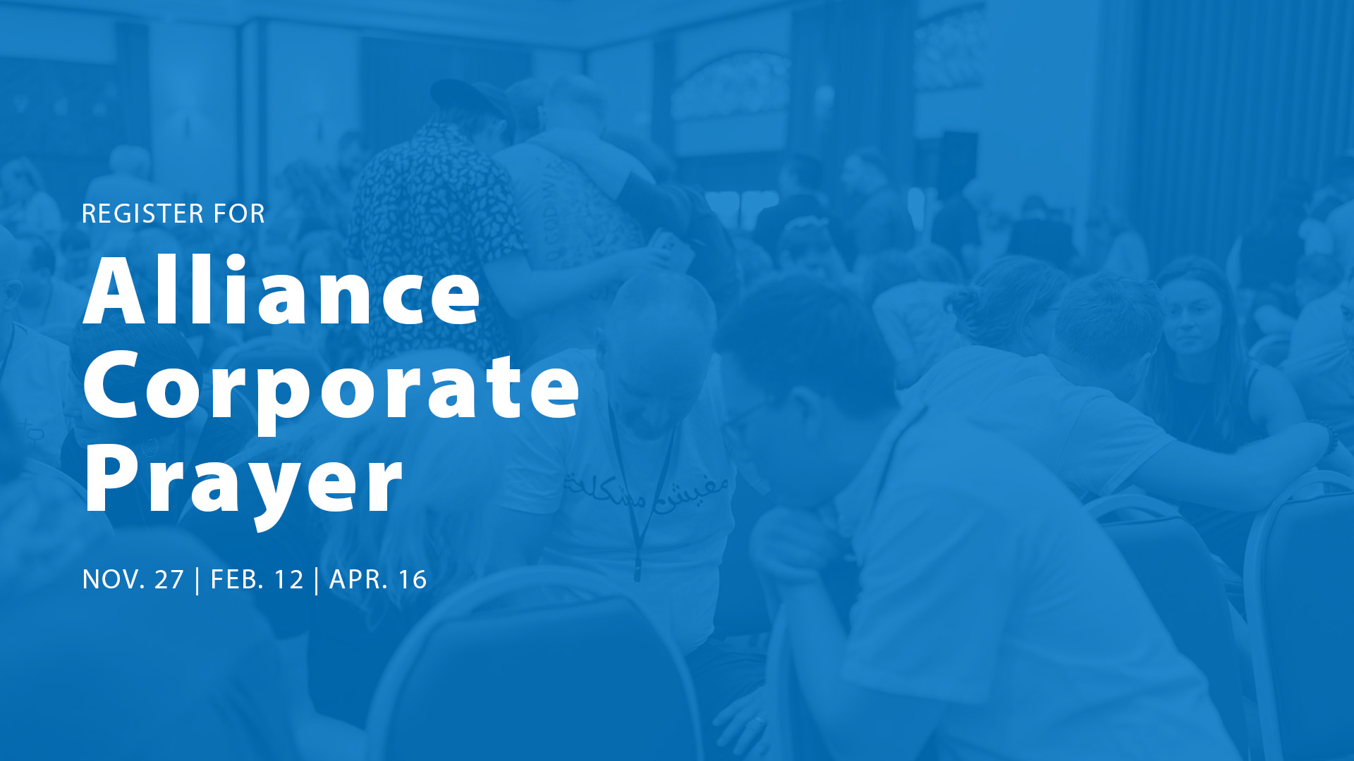 Register for Alliance corporate prayer